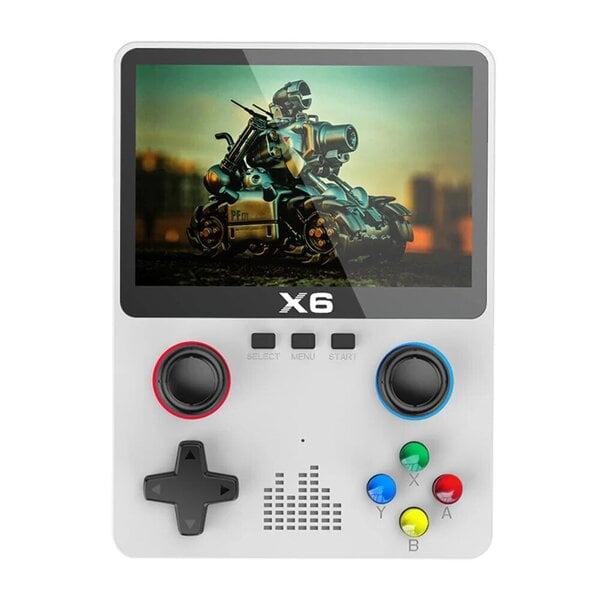 X6 Handheld Game Console 3,5 tuuman IPS-näyttö Retropelisoitin 3D-ohjainsauva Sisäänrakennettu 10000 + Pelit 8/16/32-bittiselle arcade-pelilahjalle