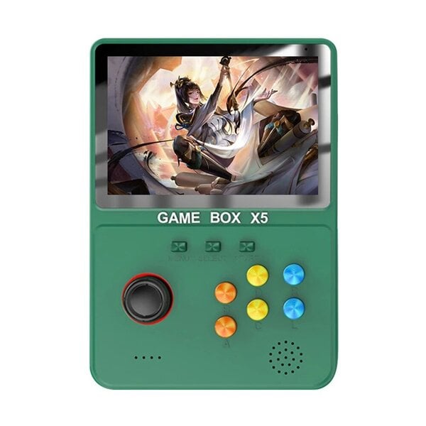 X6 Handheld Game Console 3,5 tuuman IPS-näyttö Retropelisoitin 3D-ohjainsauva Sisäänrakennettu 10000 + Pelit 8/16/32-bittiselle arcade-pelilahjalle