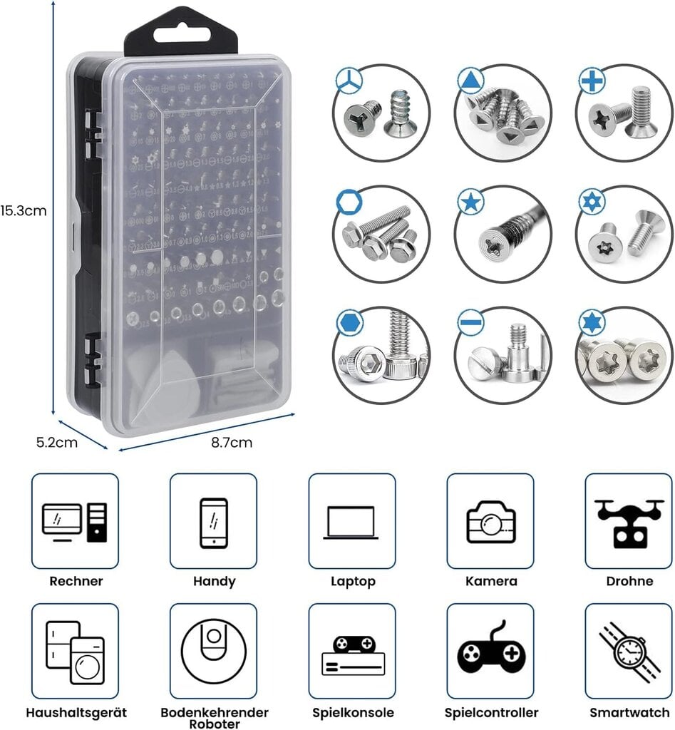 138 in 1 minimagneettinen tarkkuusmekaaninen ruuvimeisselisarja hinta ja tiedot | Suihkualtaat | hobbyhall.fi