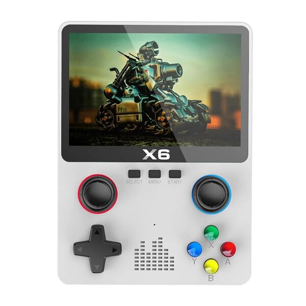 X6 Handheld Game Player 3,5 tuuman IPS-näyttö kannettava pelikonsoli ATJ22735 32-bittinen RISC-tukikahvaliitäntä aikuisille lapsille