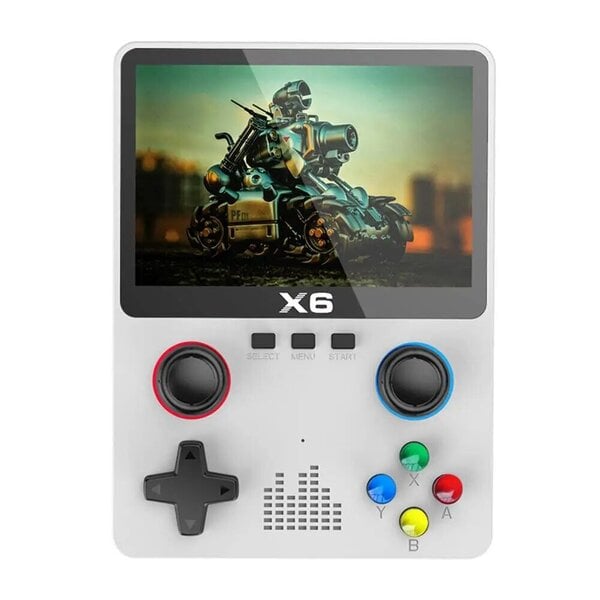 X6 Handheld Game Player 3,5 tuuman IPS-näyttö kannettava pelikonsoli ATJ22735 32-bittinen RISC-tukikahva Liitäntä Lasten lahjat