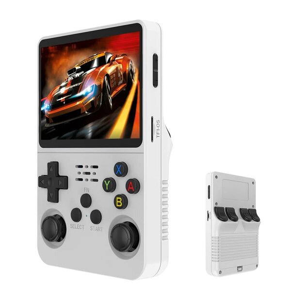 R36S Handheld Game Player 64GB Pelit 3,5 tuuman IPS-näytön minipelikonsoli avoimen lähdekoodin Linux 3D Dual-System lapsille ja aikuisille