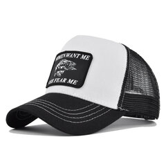 Baseball-lippis säädettävällä hihnalla - rento urheiluhattu miehille ja naisille BlackWhite hinta ja tiedot | Miesten hatut, huivit ja käsineet | hobbyhall.fi