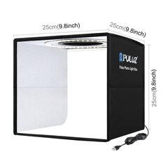 Valokuvakaiverruslaatikko Puluz LED, 25cm hinta ja tiedot | Valokuvaustarvikkeet | hobbyhall.fi