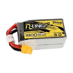 Akku Tattu R-line versio 3.0 1800mAh 14.8v 120c 4S1p XT60 hinta ja tiedot | Älylaitteiden lisätarvikkeet | hobbyhall.fi