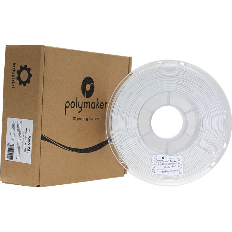 Polymaker PC-ABS - 1kg - 1,75mm - Valkoinen hinta ja tiedot | Älylaitteiden lisätarvikkeet | hobbyhall.fi