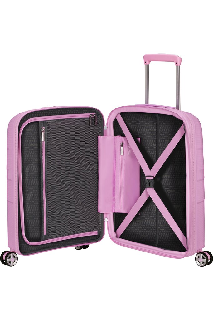 American Tourister Starvibe Spinner Metallic Pastel Lavender 55 cm, violetti hinta ja tiedot | Matkalaukut ja matkakassit | hobbyhall.fi