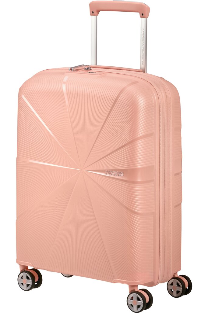 American Tourister Starvibe Spinner Metallic Peach 55 cm, hinta ja tiedot | Matkalaukut ja matkakassit | hobbyhall.fi