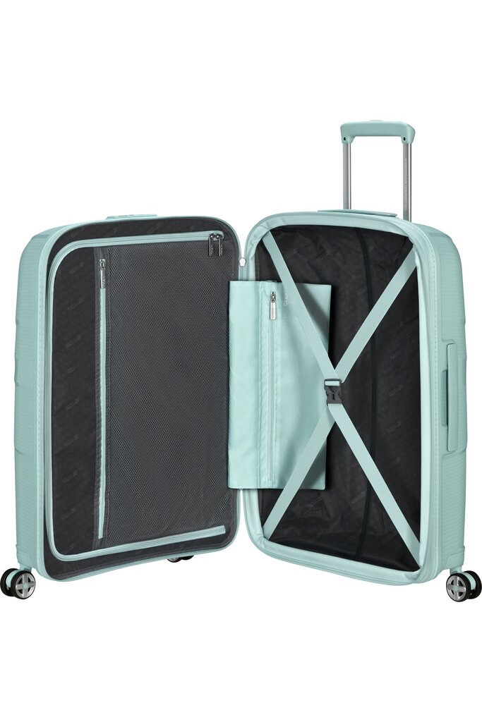 American Tourister Starvibe Metalic Surf Blue M 67 cm, sininen hinta ja tiedot | Matkalaukut ja matkakassit | hobbyhall.fi