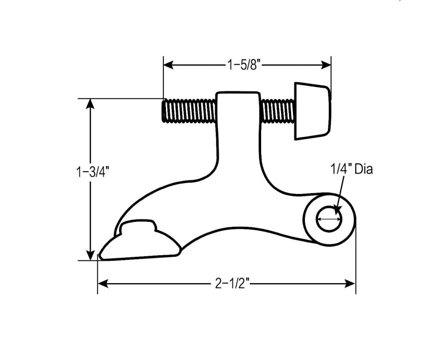 6 Pack säädettävät Heavy Duty -oven pysäyttimet 2,25" x 1,4" mustilla kumipuskurin päillä hinta ja tiedot | Ovimatot | hobbyhall.fi