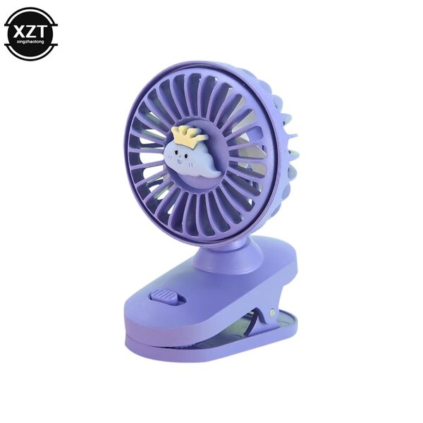 90° Revolve Summer USB Ladattava Mini Clip Fan Kannettava Pöytäkone Mykistys Tuulettimet Tuuletin Hiljainen Suuri Tuuli Mainoslahjat