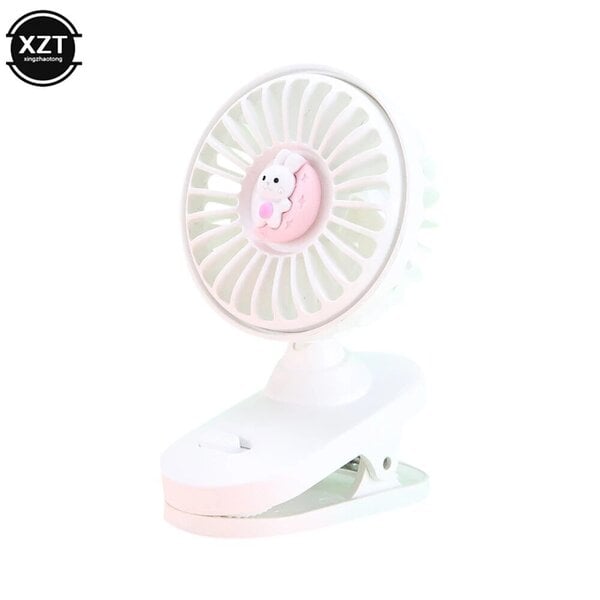 90° Revolve Summer USB Ladattava Mini Clip Fan Kannettava Pöytäkone Mykistys Tuulettimet Tuuletin Hiljainen Suuri Tuuli Mainoslahjat