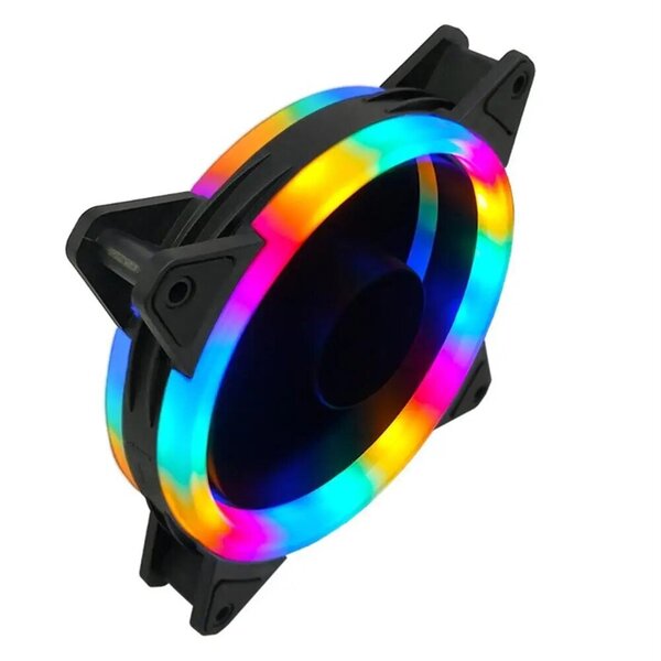 120mm 4pin Rgb Kotelo Jäähdytystuuletin Värikäs Sini-puna-valkoinen Nestelaakeri Led Ultra Hiljainen Tuulettimen Jäähdyttimen Jäähdytyselementti PC:lle