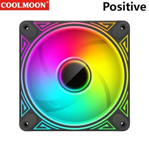 COOLMOON DM1 120mm PC Kotelo Tuulettimet 5V 3PIN ARGB Aura Sync Valaisin Tietokoneen runko Jäähdytystuuletin Älykäs lämpötilan säätö