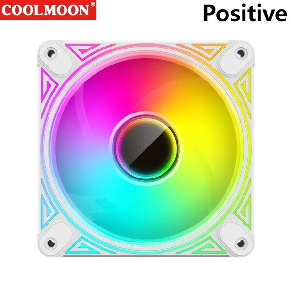 COOLMOON DM1 120mm PC Kotelo Tuulettimet 5V 3PIN ARGB Aura Sync Valaisin Tietokoneen runko Jäähdytystuuletin Älykäs lämpötilan säätö