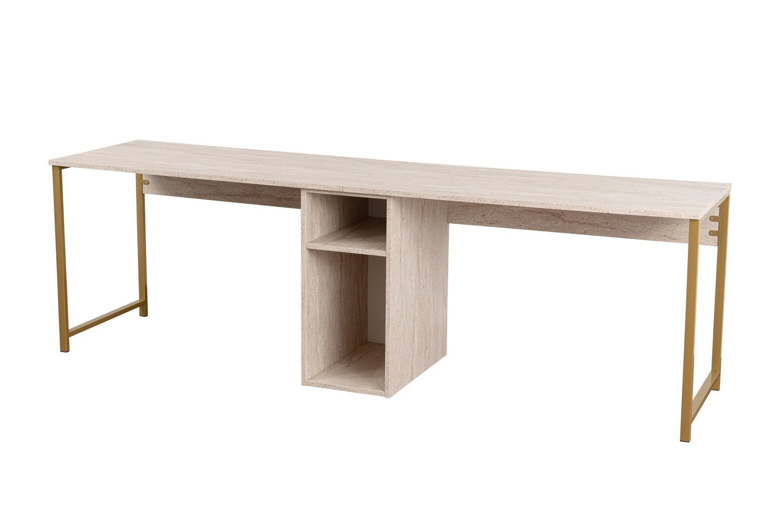 Työpöytä Twin Study Desk, beige hinta ja tiedot | Tietokonepöydät ja työpöydät | hobbyhall.fi