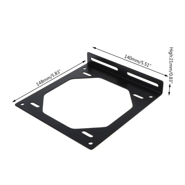 Tuulettimen kiinnike 240 Jäähdyttimen asennusteline Vesijäähdytin 12/14cm tuulettimen pidikkeelle Ulkoinen tietokoneen kotelo Jäähdytyselementin laitteet
