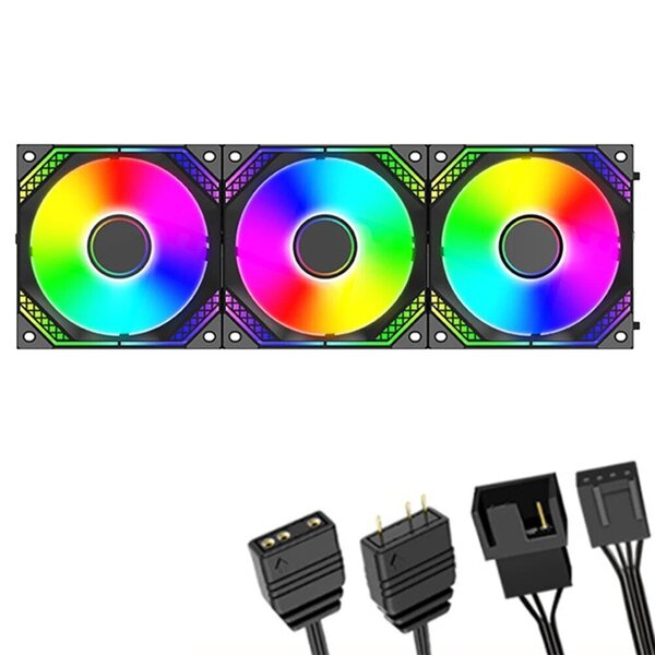 120 mm PC-kotelon tuuletin hiljainen 5V 3Pin ARGB 4Pin PWM-kotelon jäähdytin 2000 PRM osoitteellinen RGB-kotelon tuuletin pöytätietokoneeseen