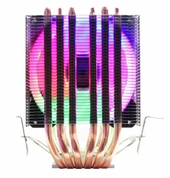 Cooler korkealaatuinen 6 lämpöputkea kaksitornijäähdytys 9 cm RGB tuuletin LED tuulettimen tuki 3 tuuletinta 3 PIN CPU tuuletin AMD:lle ja Intelille