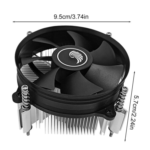 Prosessorin jäähdytin 36 mm ohut 4 lämpöputki pöytäkoneen työnnettävä jäähdytys IntelLGA115X/1200/1700/1366 mustalle matalaprofiiliselle jäähdyttimelle