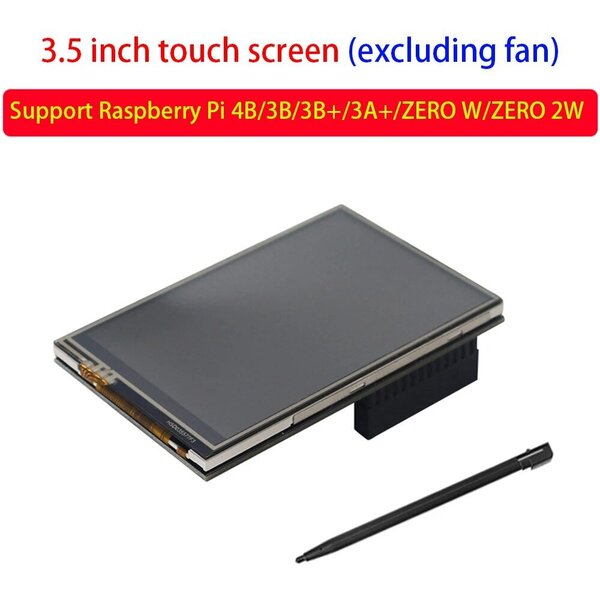 3,5 tuuman kosketusnäyttö suojakuorella 450*320 resoluution TFT LCD-näyttö Raspberry Pi 3B+ 2B B+:lle tuulettimella/ilman