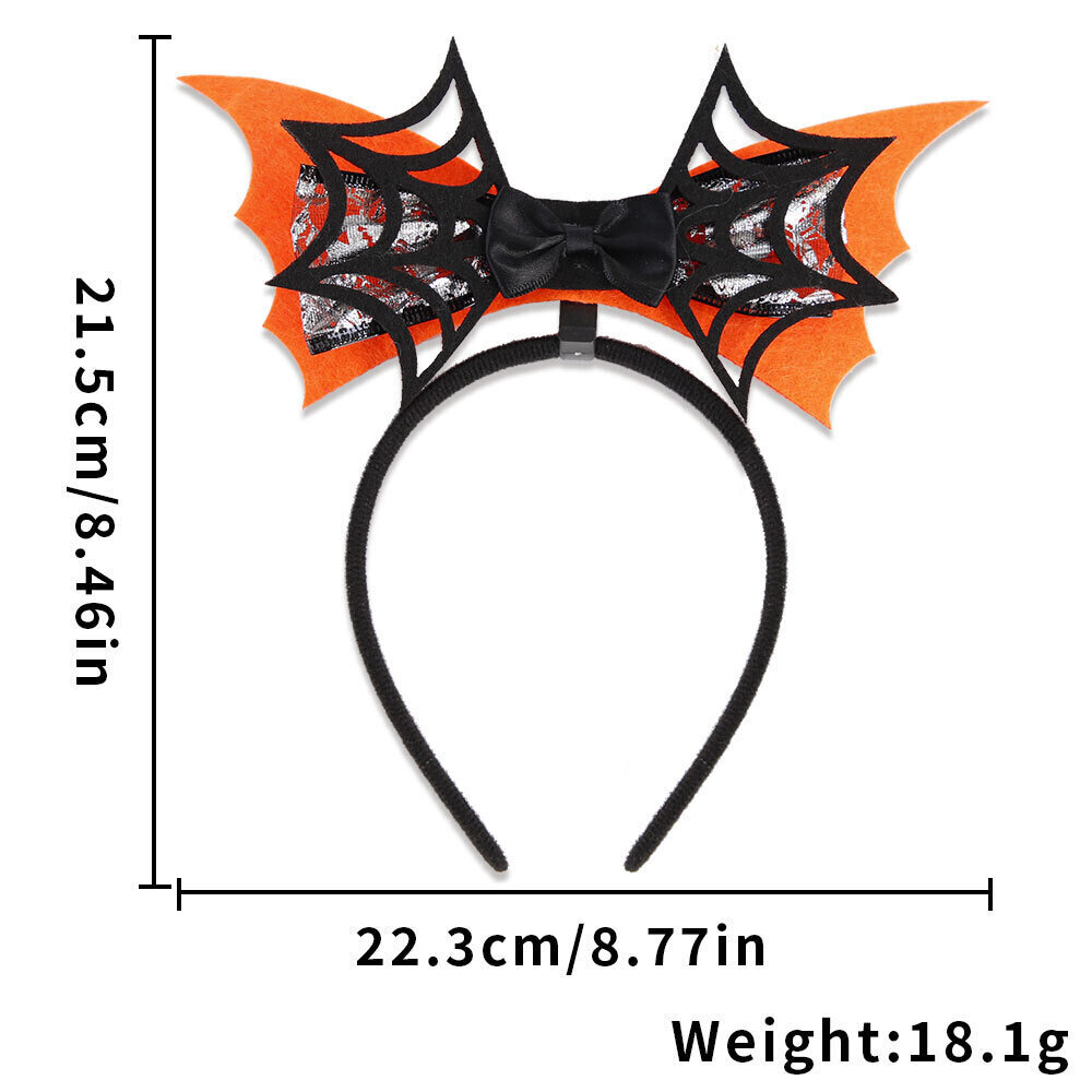 Halloween pääpanta kurpitsa, lepakko, noita, haamu, noidan jalka, Halloween juhla hämähäkinverkko, asu, roolipeli koristelu hinta ja tiedot | Juhlakoristeet | hobbyhall.fi