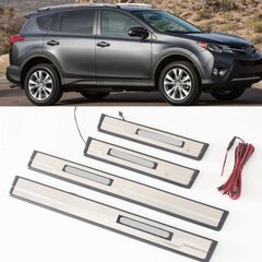 LED oven kynnys ruostumatonta terästä, autotyyli, kynnyssuoja, suojakoriste Toyota Rav4 2013-2018 hinta ja tiedot | Lisätarvikkeet autoiluun | hobbyhall.fi