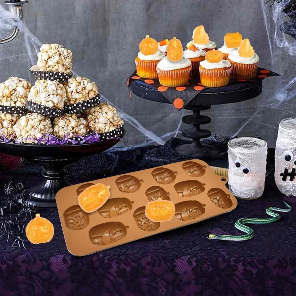 Zoompil Silikoni Halloween Muotit 4 Kpl Ruskea hinta ja tiedot | Keittiövälineet | hobbyhall.fi