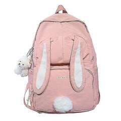 Söpö kanin nuoren tytön koulureppu naaras Suuri kapasiteetti Kawaii-selkäreppu Mochila vaaleanpunainen naisten laukku Nylon sarjakuva koululaukku hinta ja tiedot | Naisten käsilaukut | hobbyhall.fi