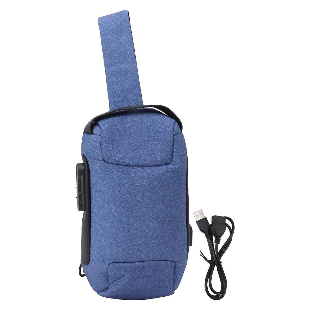 Varkaudenesto Yhdistelmälukko Messenger Bag - Sininen Vedenpitävä Naarmuuntumaton Pieni EDC Minimalistinen Sling Bag Rinta Olkareppu hinta ja tiedot | Naisten käsilaukut | hobbyhall.fi