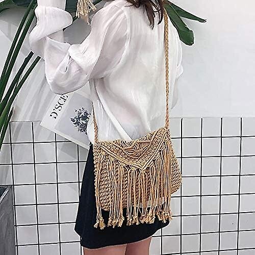 Tassel Olkalaukku Naisten Olkalaukku Straw Beach Bag hinta ja tiedot | Naisten käsilaukut | hobbyhall.fi