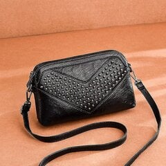 Naisten Olkalaukut Mini Square Naisten Crossbody Laukku Naisten Muoti Rivet Olkalaukku Retro Fe hinta ja tiedot | Naisten laukut | hobbyhall.fi