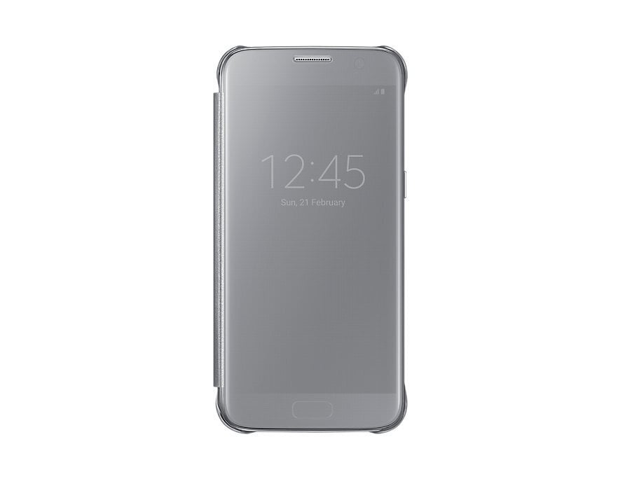 Samsung Galaxy S7 Clear View Cover ‐suojakansi, hopea, EF-ZG930CSEGWW hinta ja tiedot | Puhelimen kuoret ja kotelot | hobbyhall.fi