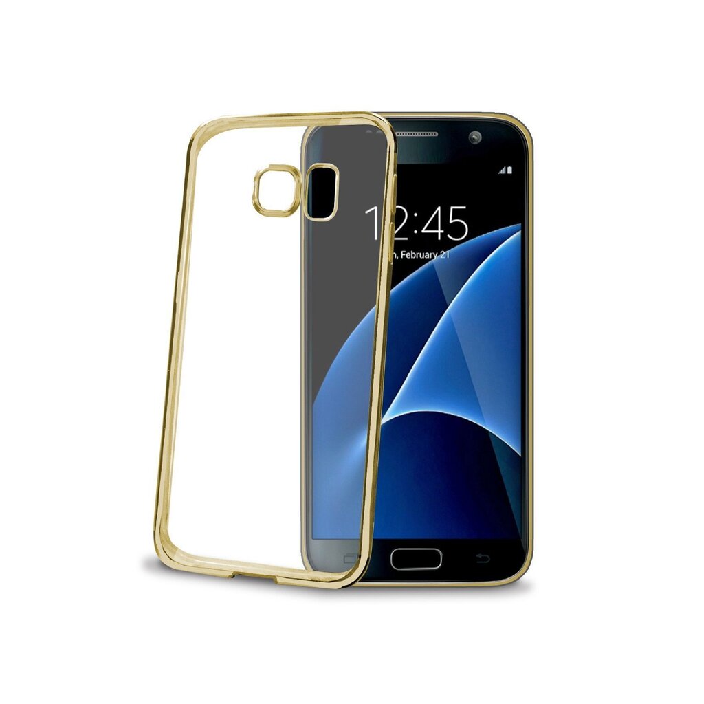 Celly Samsung Galaxy S7 Laser -suojakotelo, kulta, BCLGS7GD hinta ja tiedot | Puhelimen kuoret ja kotelot | hobbyhall.fi