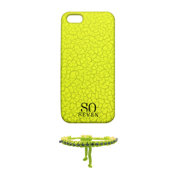 Apple iPhone 5S/SE cover Fluo cracks+Brac by So Seven Yellow hinta ja tiedot | Puhelimen kuoret ja kotelot | hobbyhall.fi