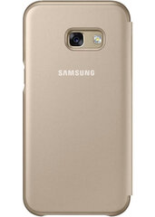 Samsung Galaxy A3 (2017) Neon Flip suojakotelo kulta, EF-FA320PFEGWW hinta ja tiedot | Puhelimen kuoret ja kotelot | hobbyhall.fi