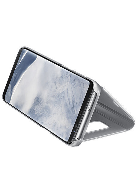 SAMSUNG CLEAR VIEW STANDING COVER S8+ SILVER hinta ja tiedot | Puhelimen kuoret ja kotelot | hobbyhall.fi