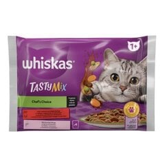 Whiskas Tasty Mix kissanruoka, lihaa ja kalaa kasviksilla, 4x85 g x 13 kpl hinta ja tiedot | Kissanruoka | hobbyhall.fi