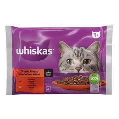 Whiskas Classic -ruoat aikuisille kissoille, lihasetti, 4 x 85 g x 13 kpl. hinta ja tiedot | Kissanruoka | hobbyhall.fi