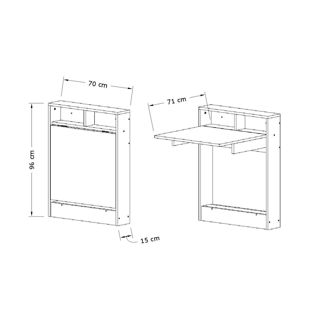 Senkki Bracketed Travertine, ruskea hinta ja tiedot | Vitriinit | hobbyhall.fi