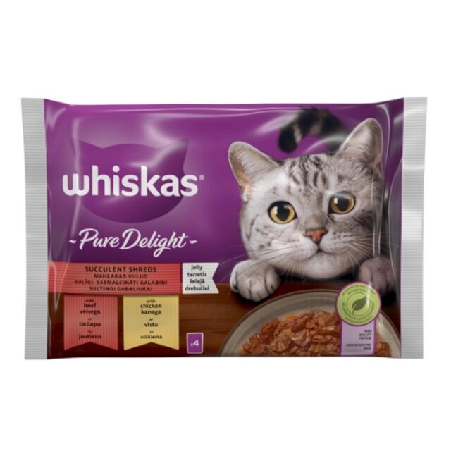 Whiskas Pure Delight kissanruoka, 4 x 85 g x 13 kpl hinta ja tiedot | Kissanruoka | hobbyhall.fi