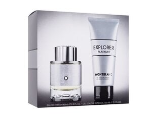 Kosmetiikkasetti Montblanc Explorer Platinum miehille: hajuvesi EDP, 60 ml + suihkugeeli, 100 ml. hinta ja tiedot | Suihkusaippuat ja suihkugeelit | hobbyhall.fi