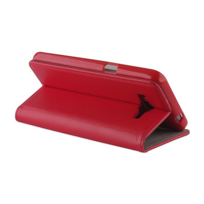 Forever Smart Magnetic Fix Book Case without clip Huawei Y6 (2018) Red hinta ja tiedot | Puhelimen kuoret ja kotelot | hobbyhall.fi