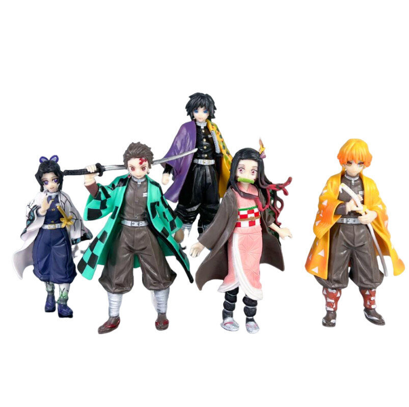 Anime Demon Slayer Kimetsu no Yaiba -hahmo, 15 cm, 5 kpl hinta ja tiedot | Pienoismallit | hobbyhall.fi