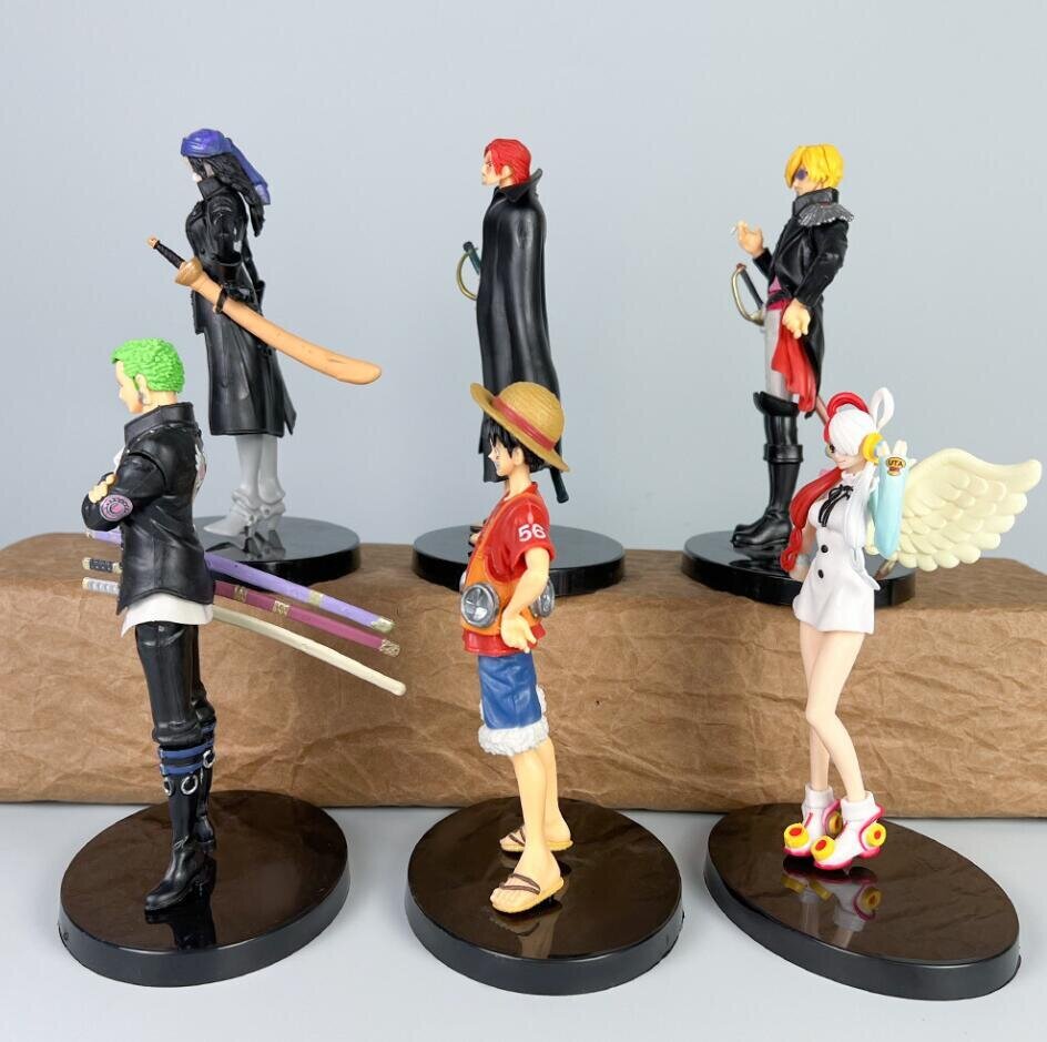 6 kpl 17cm One Piece Figure Theater Edition Film Red Robin Roronoa Zoro Luffy Nami Sanji Uta Anime Action Figurine hinta ja tiedot | Pienoismallit | hobbyhall.fi