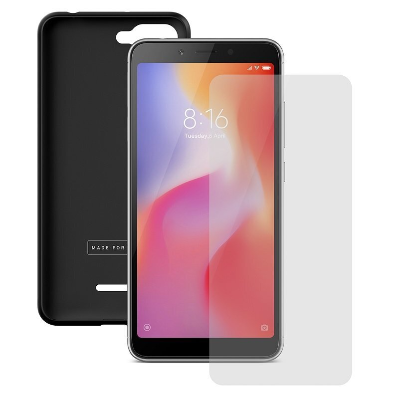 Xiaomi Redmi 6A Cover + Screen Glass Transparent hinta ja tiedot | Puhelimen kuoret ja kotelot | hobbyhall.fi