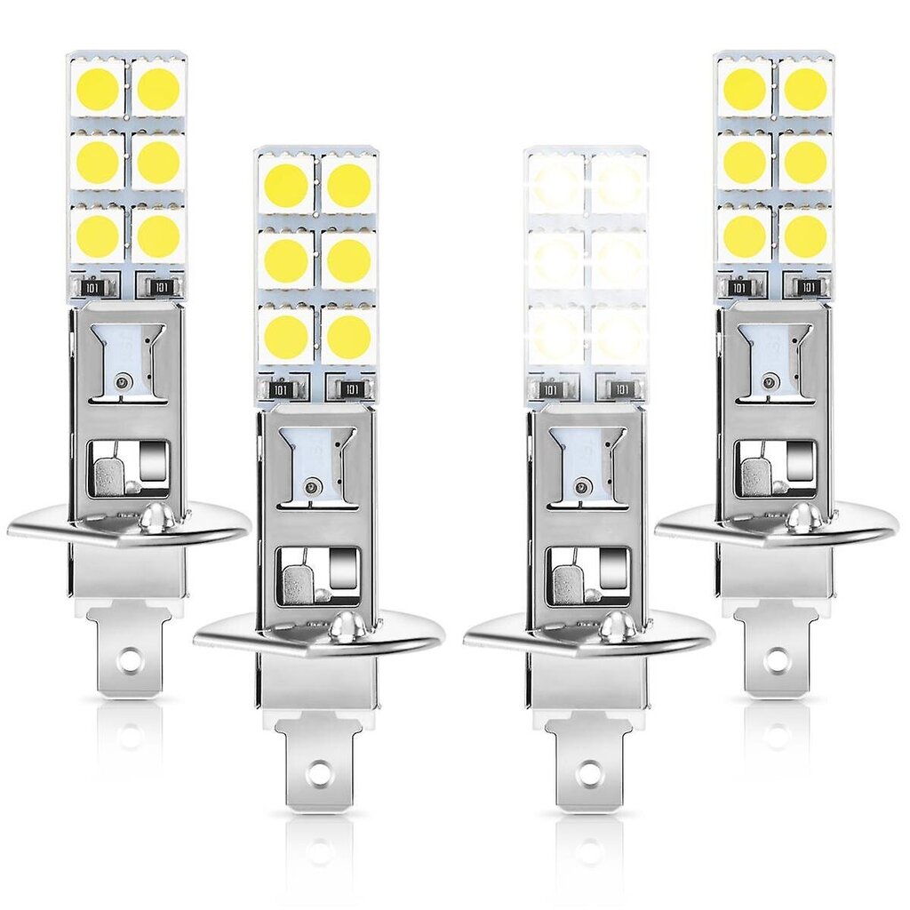 4kpl H1 6000K Super White 80W LED-ajovalopolttimosarja sumuajovalo hinta ja tiedot | LED-valonauhat | hobbyhall.fi