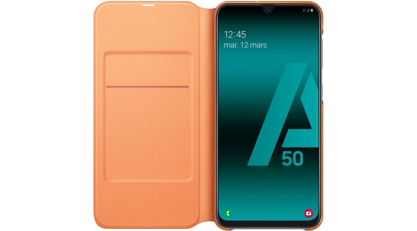 Samsung Galaxy A50 Wallet Cover - White hinta ja tiedot | Puhelimen kuoret ja kotelot | hobbyhall.fi