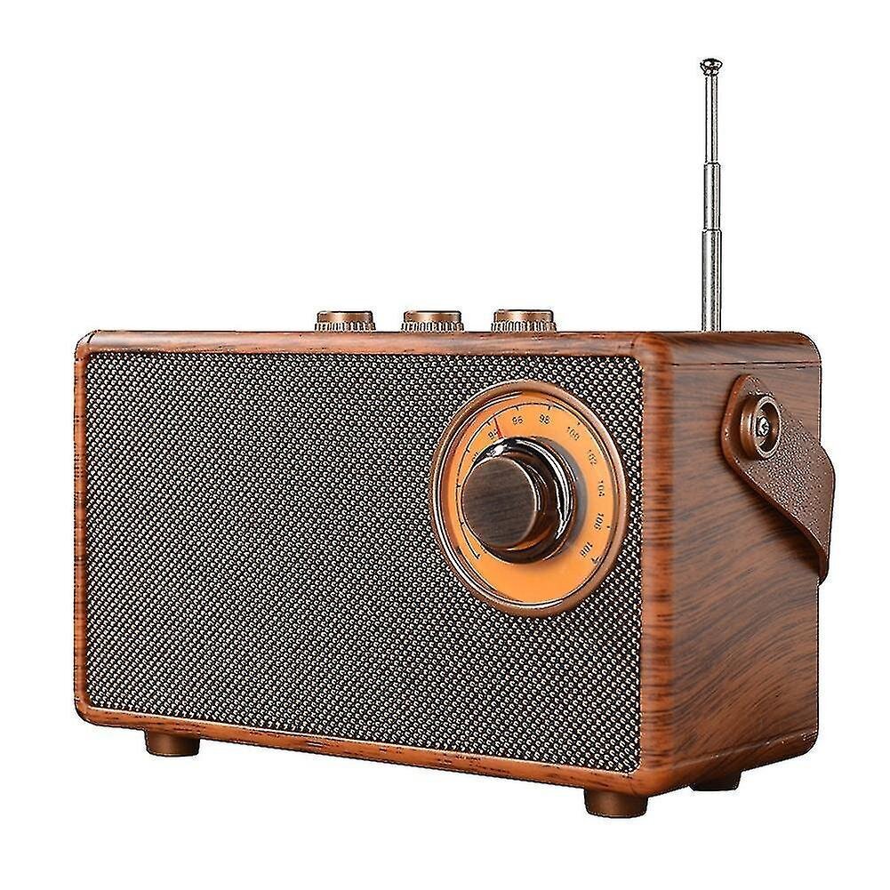 Retro Fm Radio Kannettava Puinen Bluetooth Radio Bassokaiutin Handsfree MP3-soitin Tuki Usb/tf Auto hinta ja tiedot | Kelloradiot ja herätyskellot | hobbyhall.fi