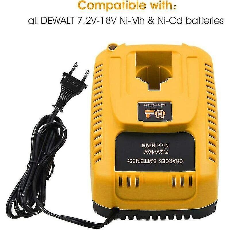 Dc9310 vaihtolaturi Dewalt Ni-cd & Ni-Mh akulle 7.2v-18v Dc9096 Dc9098 Dc9099 Dc9091 Dc9071 De9057 Dw9096 hinta ja tiedot | Paristolaturit | hobbyhall.fi